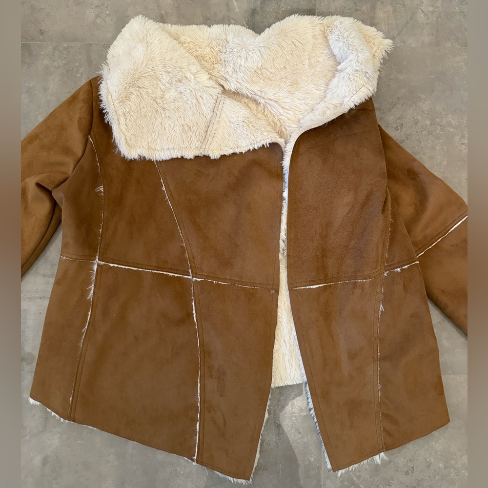 Me Jane Faux Suede & Fur Jacket Size M - Picture 5 of 7